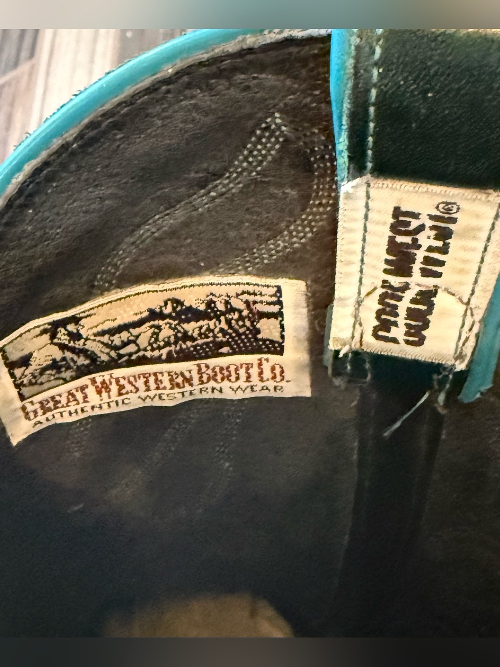 Vintage Python Snakeskin Women’s Cowboy Boots Teal Western Snip Toe Size: 8 - Picture 13 of 16